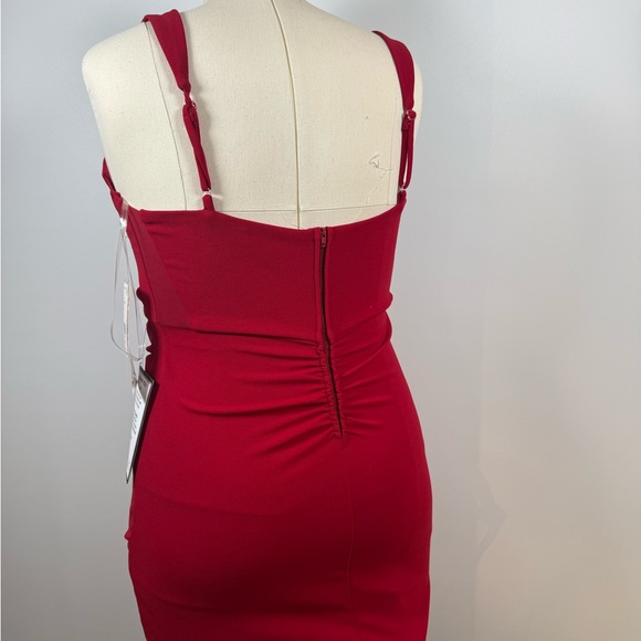 Juniors' Sweetheart-Neck Sleeveless Dress size XL Macy’s New with tags in Red - Picture 6 of 10